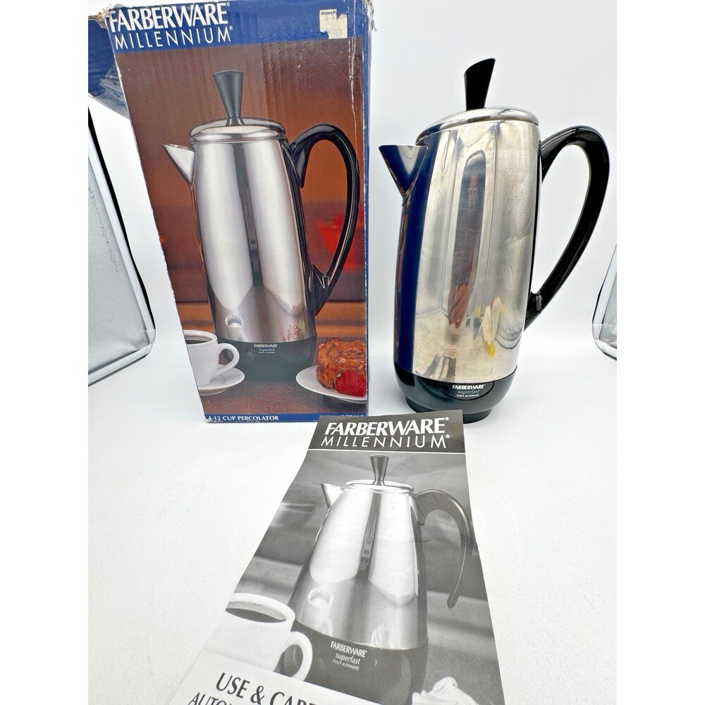 Farberware 12 Cup Superfast Fully Automatic Coffee Percolator FCP412 Stainless